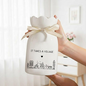 It Takes a Village Flower Vase, Custom Thank You Gift for Teacher Appreciation Gift, Babysitter Thank You, Gift for Nanny Thank You Coach