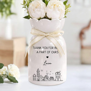 It Takes a Village Flower Vase, Custom Thank You Gift for Teacher Appreciation Gift, Babysitter Thank You, Gift for Nanny Thank You Coach