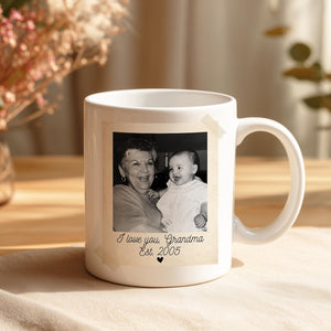 Personalized Vintage Mom And Kids Photo Ceramic Coffee Mug: Gift For Mom From Daughter, Mothers Day Gift