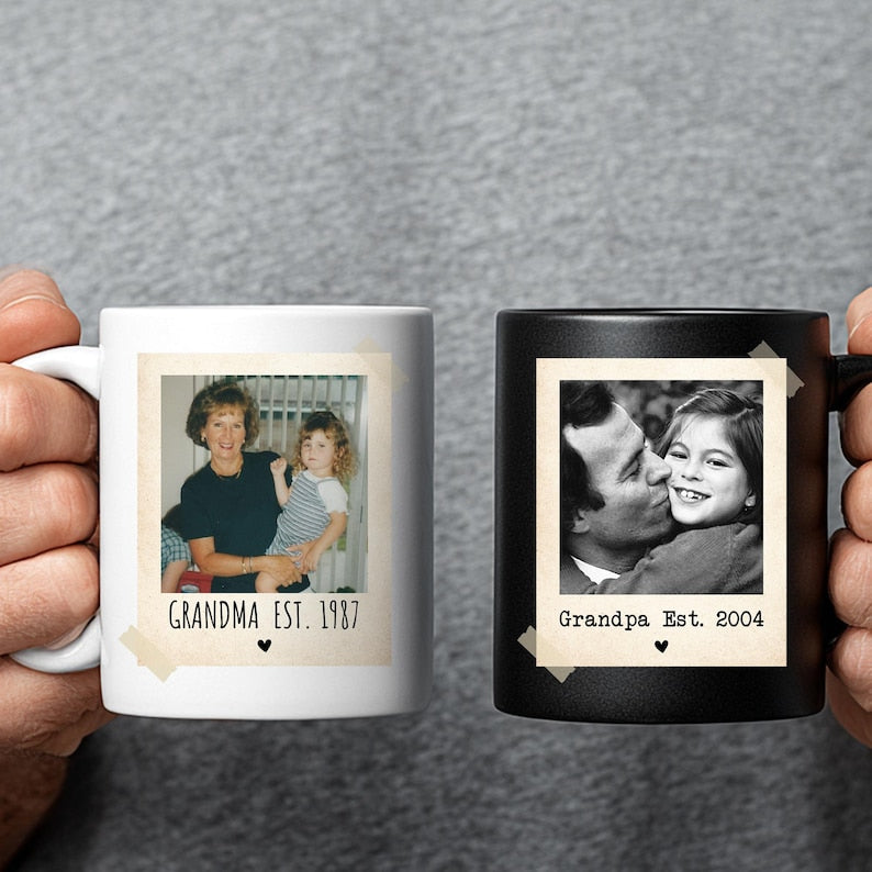 Personalized Vintage Mom And Kids Photo Ceramic Coffee Mug: Gift For Mom From Daughter, Mothers Day Gift