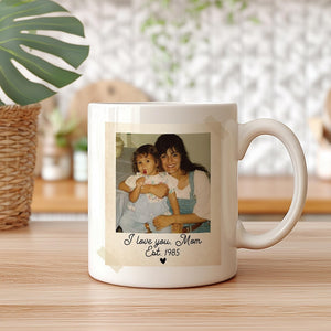 Personalized Vintage Mom And Kids Photo Ceramic Coffee Mug: Gift For Mom From Daughter, Mothers Day Gift