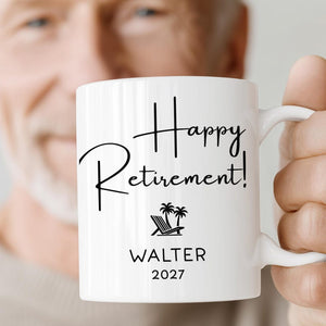 Funny Retirement Gift Personalized Coffee Mug, New Benefits Package