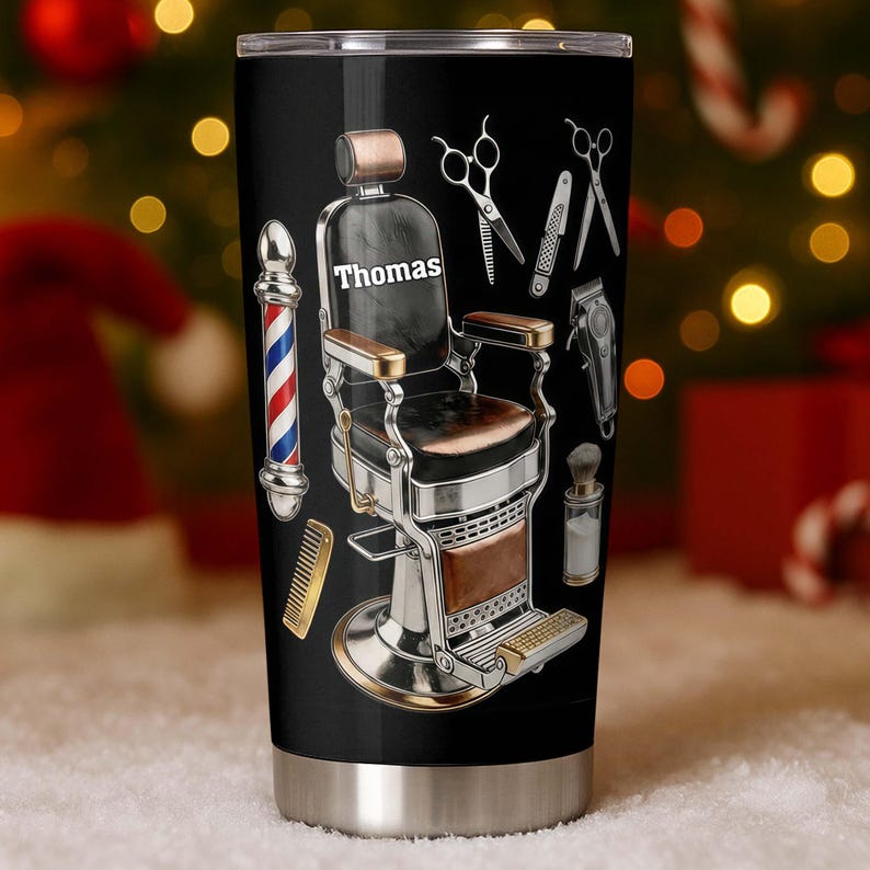 Personalized Barber Nutrition Facts 3d Effect Tumbler, Hairstylist Nutrition Facts Mug, Barber Shop, Gift For Him, Barber Stainless Steel