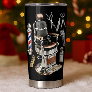 Personalized Barber Nutrition Facts 3d Effect Tumbler, Hairstylist Nutrition Facts Mug, Barber Shop, Gift For Him, Barber Stainless Steel