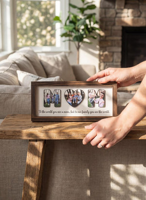 Personalized Mom Photo Wooden Frame, Custom Table Memory Decor Custom Mom Photo Gifts For Wife From Husband, Mom Birthday Gifts, Mother's Day Gifts For Mom From Daughter Son