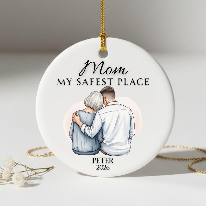Thoughtful Gift Mom Ornament Keepsake, Gift for Mom From Son,Mothers day Gift, Boy Mom gift,Mother Son Ornament, Custom Name Senior Mom 2026