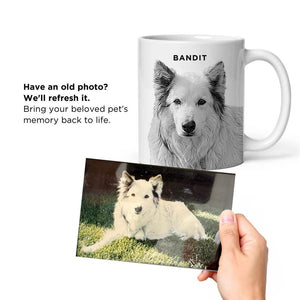 Custom Pet Portrait Coffee Mug - Personalized Gift for Dog Dad & Cat Mom