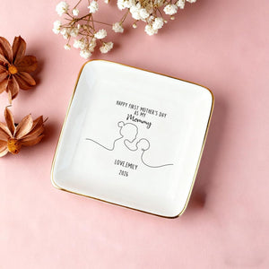 First Mothers Day Gifts, First Mothers Jewelry Dish, New Mom Gifts, Daughters First Mothers Day, New Mom Trinket Dish