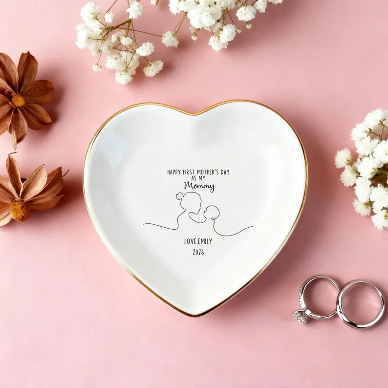 First Mothers Day Gifts, First Mothers Jewelry Dish, New Mom Gifts, Daughters First Mothers Day, New Mom Trinket Dish