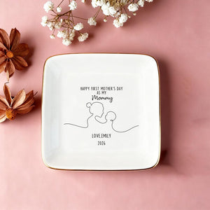 First Mothers Day Gifts, First Mothers Jewelry Dish, New Mom Gifts, Daughters First Mothers Day, New Mom Trinket Dish