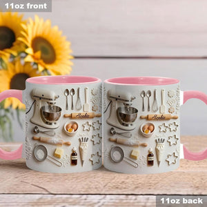 Personalized Baking Mug, Kitchen Mixer Design, Baker Gift, Customizable Cup