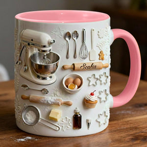Personalized Baking Mug, Kitchen Mixer Design, Baker Gift, Customizable Cup