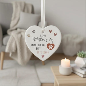 Best Dog Mum Gift, Personalised Best Dog Mum Ornament, First Mother's Day Gift from Dog, Custom Pet Mum Gift, Dog Mom Keepsake