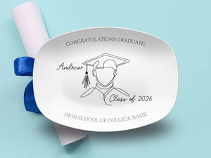 Custom Graduation Party Serving Tray Personalized Graduation Gift Senior Class of 2026 Keepsake High School or College Graduate Celebration