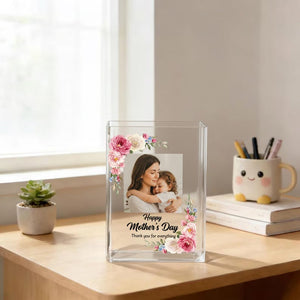 Personalized Photo Mom Acrylic Book Vase | Thank You For Everything Book Vase | Gift for Book Lovers, Home Decor, Mother's Day Gifts
