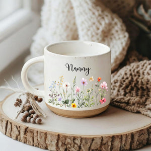 Personalized Grandma Wildflower Mug, Custom Grandma Coffee Mug, Mother s Day Gift, Gifts from Kids, Grandma Mug, Mothers Day Gift For Mom
