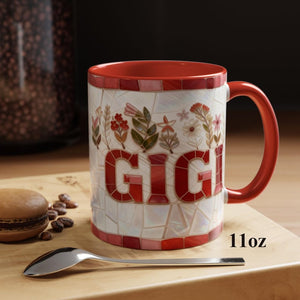 Stained Glass Effect Style NANA Mug, Gift For Mothers Day, Birthday, New Nana Grandma Gigi Present, Nana Reveal, Ceramic Coffee Cup 11oz or 15oz