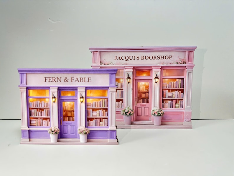 Personalized Bookshop Wooden Block, Custom Bookshelf Decor