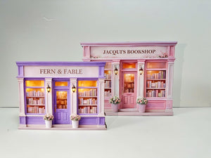 Personalized Bookshop Wooden Block, Custom Bookshelf Decor