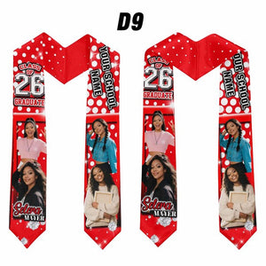 Custom Photo Graduation Stole: Personalized Class of 2026 Sash, Gift for Graduates