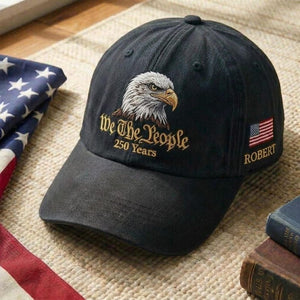 Personalized Name America Anniversary 250 Hat 1776 2026, USA 250th Anniversary Embroidered Cap, Patriotic Baseball Hat, Semiquincentennial Gift
