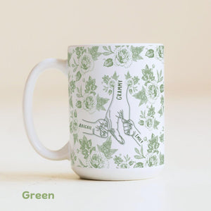 Gift for Boy Mom Twin Mommy Personalized Mother's Day Mug Baby Shower Birthday Custom Cup Custom Mother's Day Mug Holding Hands with Kids