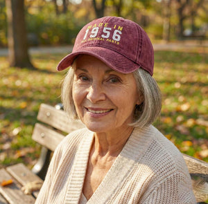 70th Birthday Gift, Vintage Embroidered Hat for 70th Birthday, Born In 1956 Cap