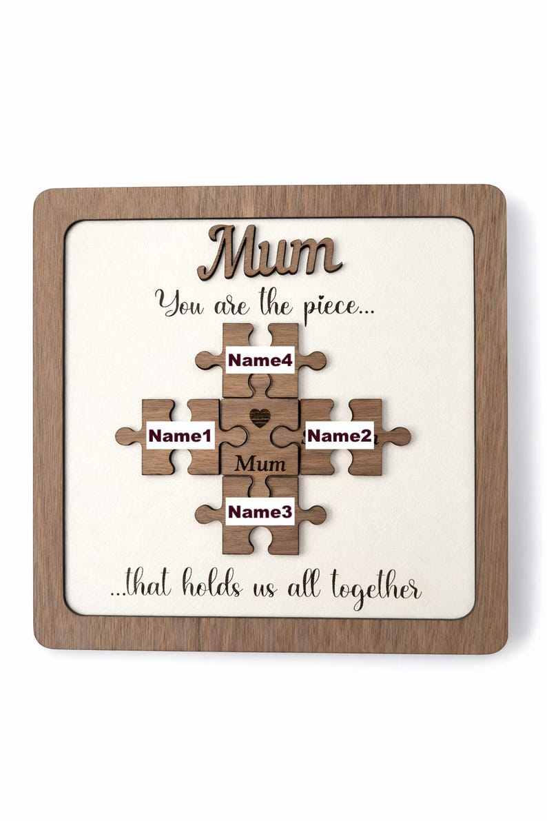 Personalised Mum's Birthday Gift / Mother s Day Keepsake Family Puzzle