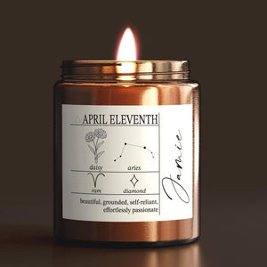 Custom Birthdate Candle - Zodiac Gift for him - Personalized Astrology Candle - Star Sign Candle Gift - Constellation Gifts for men & women