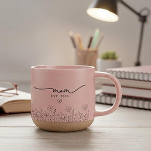 Personalized Mom Dad Mug, First Mother's Day Gift, Best Mom Ever Coffee Cup, New Parent Pottery, Future Parents Est 2026, Baby Shower Gift