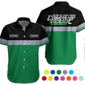 Personalized Name, Phone Number Mechanic Hawaii Shirt, Auto Repair Uniform, Name Work Shirt, Garage Gift, Mechanic Gift, Father's Day Gift