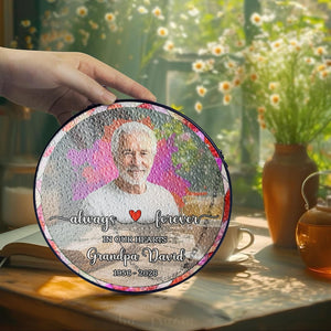Custom Photo Portrait Glass Suncatcher, Loss of Mom Dad, Photo Memorial Suncatcher, Sympathy Gifts, Remembrance Gifts, Memorial Grandma Gift