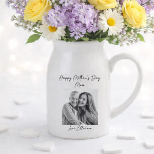 Personalised Vase, Mothers Day Gifts, Gift For Her, Gift For Mum, Photo Gifts, Ceramic Vase, Personalised Gifts, Custom Gifts, Mum Gifts