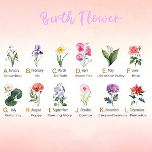 Personalized Acrylic Led Night Light For Mom, Mom's Garden Birth Flower Names Lamp, Custom Names Gift For Mother, Family Keepsake