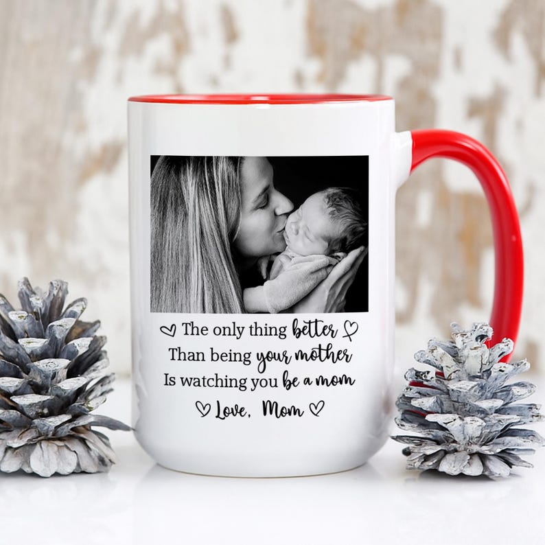 The Only Thing Better Than Being Your Mother Ceramic Coffee Mug: Custom Photo Mug, Mother's Day Gift for Daughter from Mom, New Mummy Gift