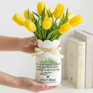 Personalized 9th Anniversary Willow Vase, Willow Tree Flower Vase, 9th Anniversary Gift for Wife,9th Anniversary Willow Tree,Gift for Couple