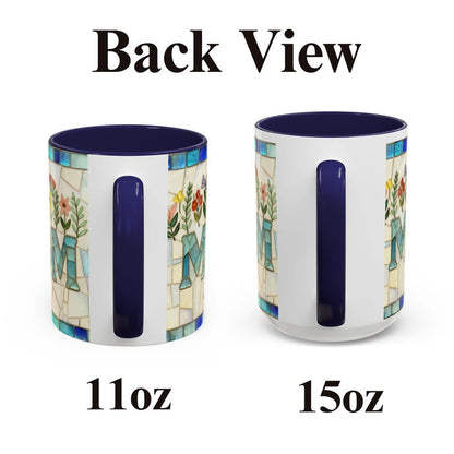 Stained Glass Effect Style NANA Mug, Gift For Mothers Day, Birthday, New Nana Grandma Gigi Present, Nana Reveal, Ceramic Coffee Cup 11oz or 15oz