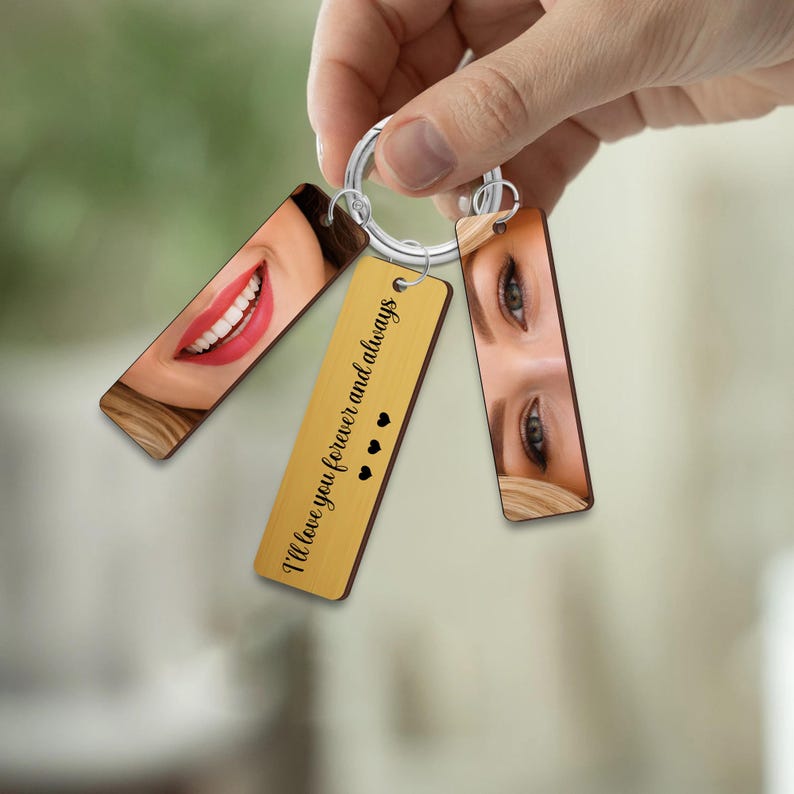 Personalized Eye Photo Aluminum Keychain,Drive Safe I See You Keyring,Custom Girlfriend Eye Picture Gift for Boyfriend, Valentine s Day Gift