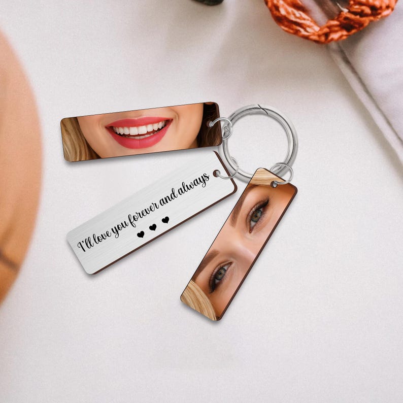 Personalized Eye Photo Aluminum Keychain,Drive Safe I See You Keyring,Custom Girlfriend Eye Picture Gift for Boyfriend, Valentine s Day Gift