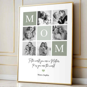Personalized Mom Photo Poster, Custom Mother s Day Gift from Daughter or Son, Mum Picture Print Wall Art Keepsake, Grandma Gift