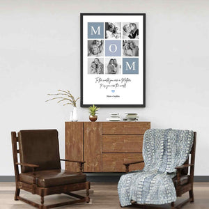 Personalized Mom Photo Poster, Custom Mother s Day Gift from Daughter or Son, Mum Picture Print Wall Art Keepsake, Grandma Gift