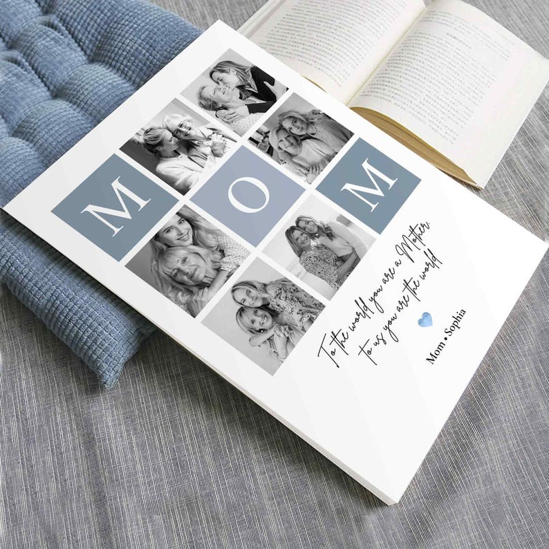Personalized Mom Photo Poster, Custom Mother s Day Gift from Daughter or Son, Mum Picture Print Wall Art Keepsake, Grandma Gift