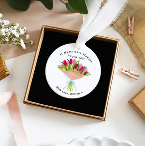 Personalised Mothers Day Ornament, New Mum Gift, First Mothers Day, Keepsake, Mothering Sunday, Mummy, Mom, Mam