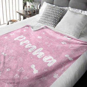 Personalized Dog Name Blanket, Custom Pet Blankets Gifts for Pets Lovers