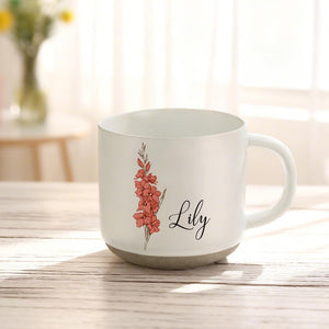 Personalized Ceramic Mug Gift For Mother Of The Bride & Groom, Mother's Day Gift For Mom, Birth Month Flower Mug, Mother of the Bride