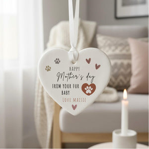 Best Dog Mum Gift, Personalised Best Dog Mum Ornament, First Mother's Day Gift from Dog, Custom Pet Mum Gift, Dog Mom Keepsake