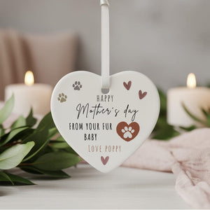 Best Dog Mum Gift, Personalised Best Dog Mum Ornament, First Mother's Day Gift from Dog, Custom Pet Mum Gift, Dog Mom Keepsake