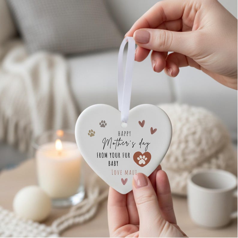 Best Dog Mum Gift, Personalised Best Dog Mum Ornament, First Mother's Day Gift from Dog, Custom Pet Mum Gift, Dog Mom Keepsake