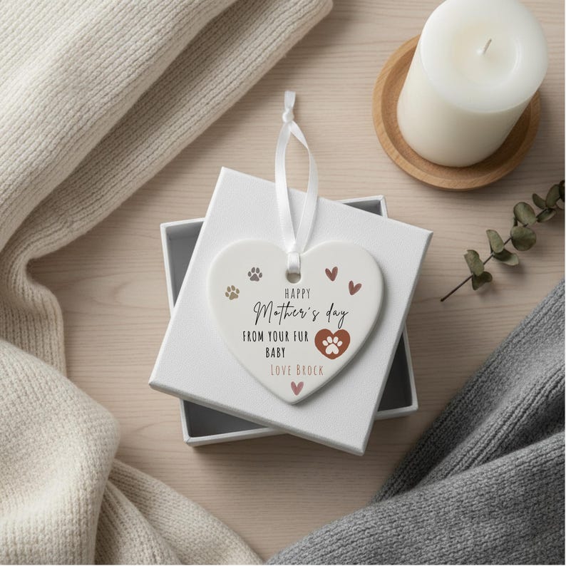 Best Dog Mum Gift, Personalised Best Dog Mum Ornament, First Mother's Day Gift from Dog, Custom Pet Mum Gift, Dog Mom Keepsake