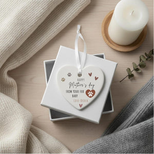 Best Dog Mum Gift, Personalised Best Dog Mum Ornament, First Mother's Day Gift from Dog, Custom Pet Mum Gift, Dog Mom Keepsake